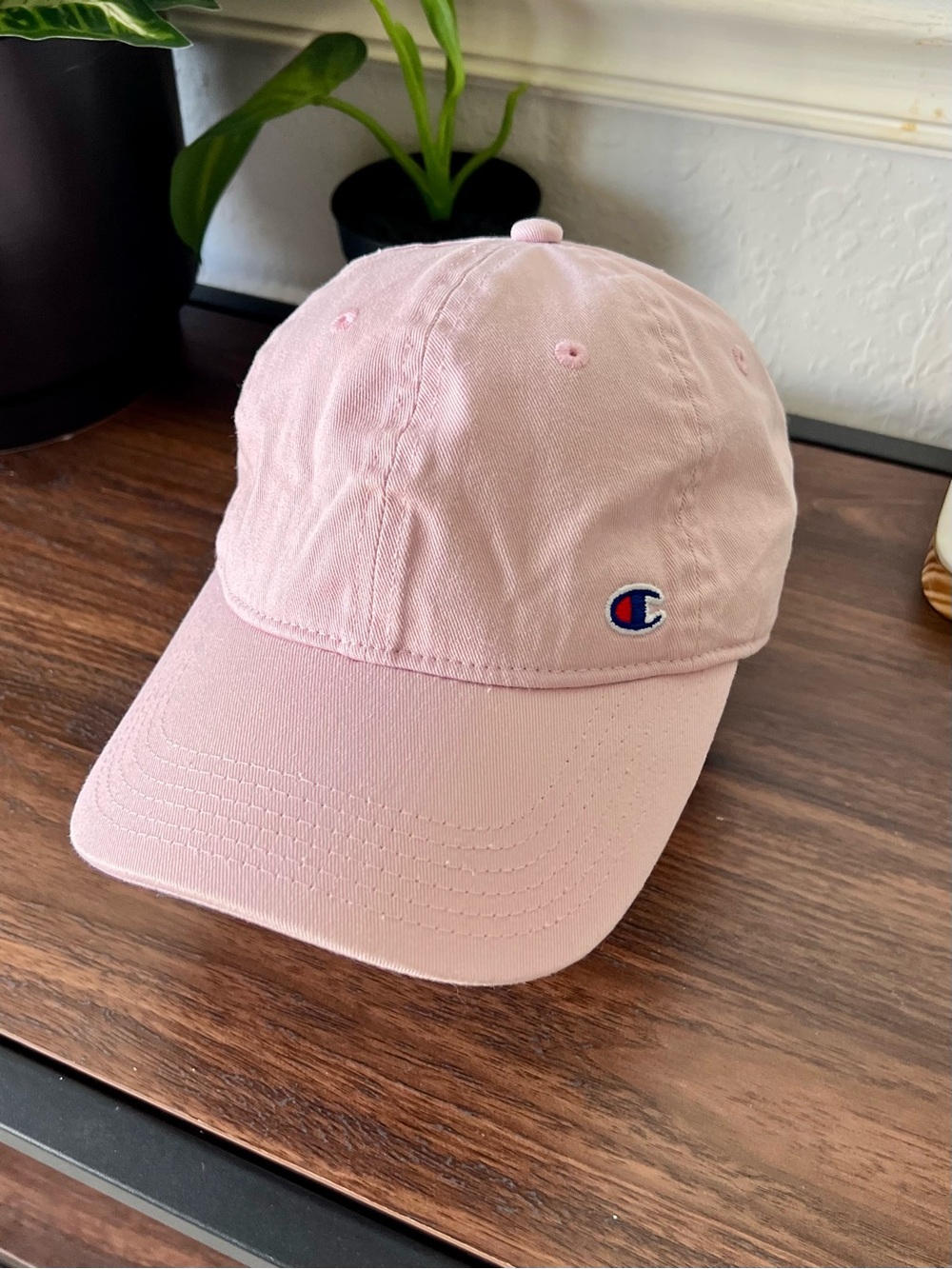 Champion Light Pink Embroidered Logo Adjustable Cap
